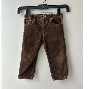 Zara Corduroy Pants Chocolate Brown Y2K 18-24M Scandi Baby Euro Baby Minimalist